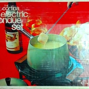 Vintage electric fondue set
